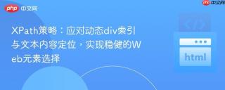 XPath策略：应对动态div索引与文本内容定位，实现稳健的Web元素选择