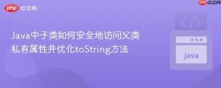 Java中子类如何安全地访问父类私有属性并优化toString方法