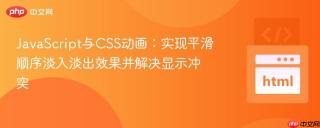 JavaScript与CSS动画：实现平滑顺序淡入淡出效果并解决显示冲突