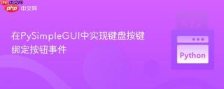 在PySimpleGUI中实现键盘按键绑定按钮事件