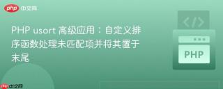 PHP usort 高级应用：自定义排序函数处理未匹配项并将其置于末尾
