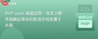 php usort 高级应用:自定义排序函数处理未匹配项并将其置于末尾