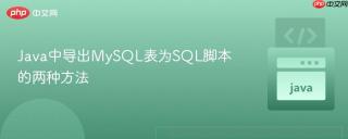 Java中导出MySQL表为SQL脚本的两种方法