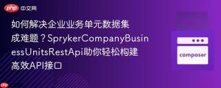 如何解决企业业务单元数据集成难题？sprykercompanybusinessunitsrestapi助你轻松构建高效api接口