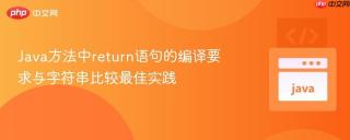 Java方法中return语句的编译要求与字符串比较最佳实践