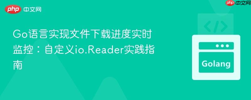 go语言实现文件下载进度实时监控：自定义io.reader实践指南