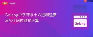Golang中字符与十六进制运算及ASTM校验和计算
