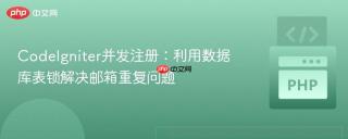 CodeIgniter并发注册：利用数据库表锁解决邮箱重复问题