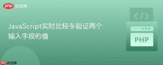 JavaScript实时比较与验证两个输入字段的值