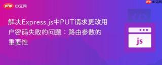 解决express.js中put请求更改用户密码失败的问题:路由参数的重要性