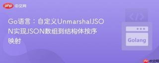 Go语言：自定义UnmarshalJSON实现JSON数组到结构体按序映射