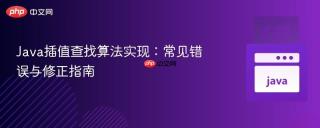 Java插值查找算法实现：常见错误与修正指南