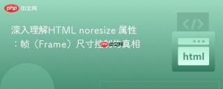 深入理解HTML noresize 属性：帧（Frame）尺寸控制的真相