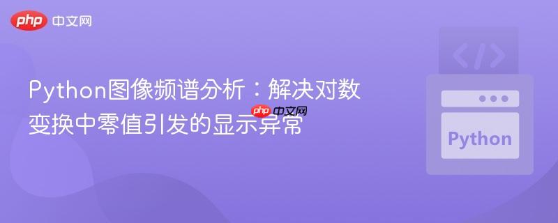 Python图像频谱分析：解决对数变换中零值引发的显示异常
