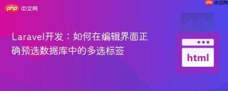 Laravel开发：如何在编辑界面正确预选数据库中的多选标签