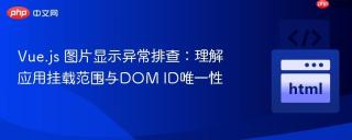 Vue.js 图片显示异常排查：理解应用挂载范围与DOM ID唯一性
