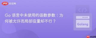 go 语言中未使用的函数参数:为何被允许而局部变量却不行?
