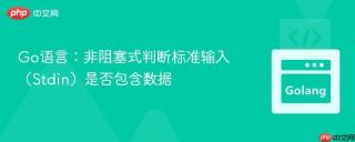 Go语言：非阻塞式判断标准输入（Stdin）是否包含数据