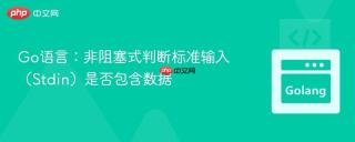 Go语言:非阻塞式判断标准输入(Stdin)是否包含数据