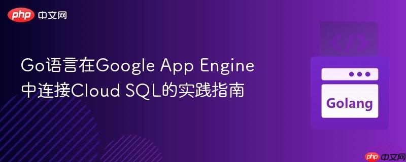 Go语言在Google App Engine中连接Cloud SQL的实践指南