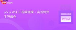 p5.js ASCII 视频滤镜：实现特定字符着色