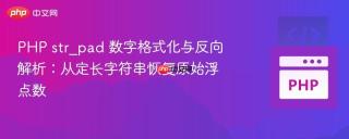 PHP str_pad 数字格式化与反向解析：从定长字符串恢复原始浮点数