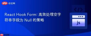 React Hook Form: 高效处理空字符串字段为 Null 的策略