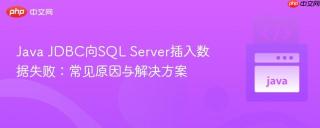 Java JDBC向SQL Server插入数据失败：常见原因与解决方案