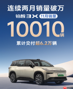 11月丰田铂智3X销量再次破万 累计交付量达6.2万台