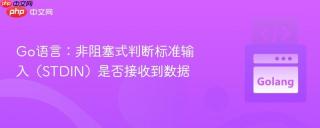 Go语言：非阻塞式判断标准输入（STDIN）是否接收到数据