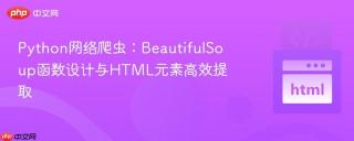 Python网络爬虫：BeautifulSoup函数设计与HTML元素高效提取