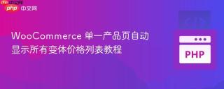 WooCommerce 单一产品页自动显示所有变体价格列表教程