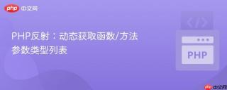 PHP反射：动态获取函数/方法参数类型列表
