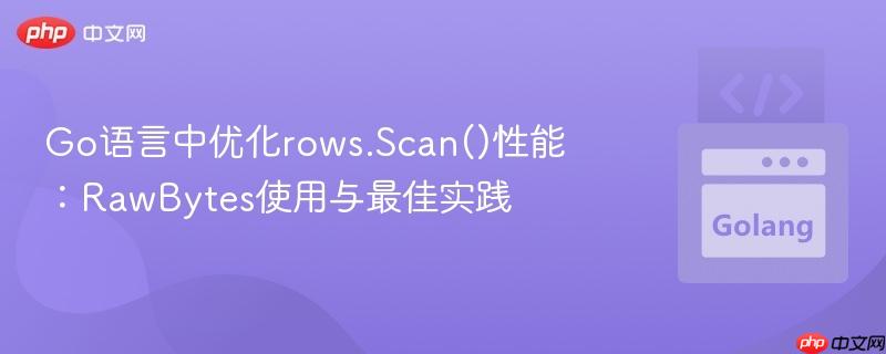 go语言中优化rows.scan()性能：rawbytes使用与最佳实践