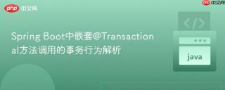 Spring Boot中嵌套@Transactional方法调用的事务行为解析