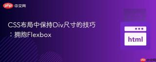 CSS布局中保持Div尺寸的技巧：拥抱Flexbox