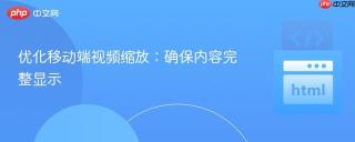 优化移动端视频缩放：确保内容完整显示