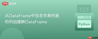 从dataframe中包含字典列表的列创建新dataframe