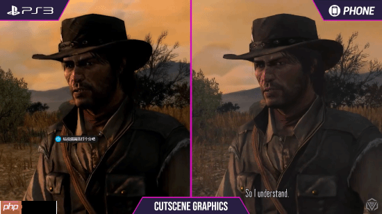 《荒野大镖客》PS3和手机画面对比：你认为谁赢了？