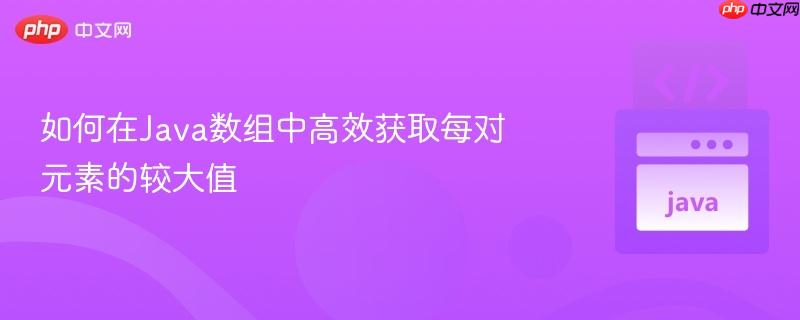 如何在java数组中高效获取每对元素的较大值