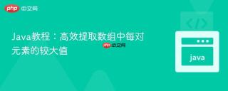 Java教程：高效提取数组中每对元素的较大值
