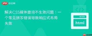 解决CSS媒体查询不生效问题：一个常见拼写错误导致响应式布局失效