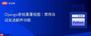 Django密码重置视图：禁用自动发送邮件功能