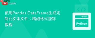 使用Pandas DataFrame生成定制化文本文件:精细格式控制教程