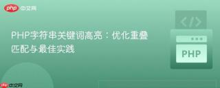 PHP字符串关键词高亮：优化重叠匹配与最佳实践