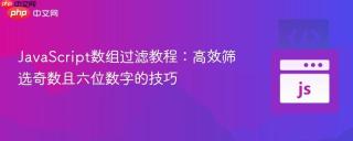 JavaScript数组过滤教程：高效筛选奇数且六位数字的技巧