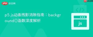 p5.js动画残影消除指南：background()函数深度解析