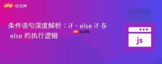 条件语句深度解析:if、else if 与 else 的执行逻辑