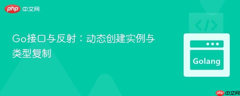 Go接口与反射：动态创建实例与类型复制
