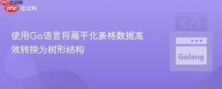 使用Go语言将扁平化表格数据高效转换为树形结构